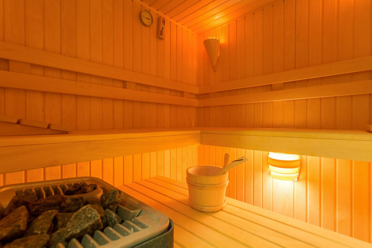 House with stylish dry sauna