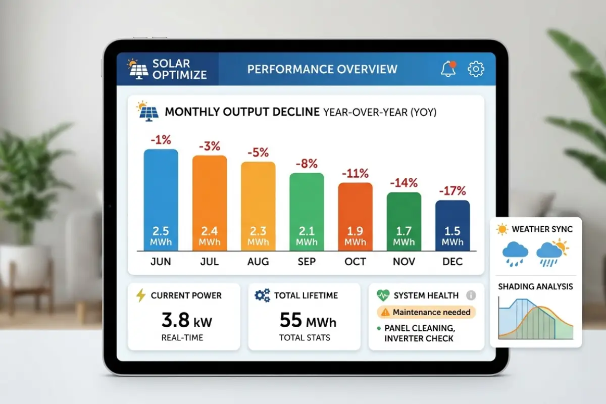 solar panel output monitoring dashboard
